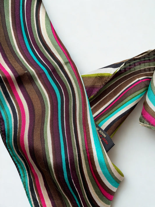 Accessorize wavy stripes silk scarf - KingsRoad1990