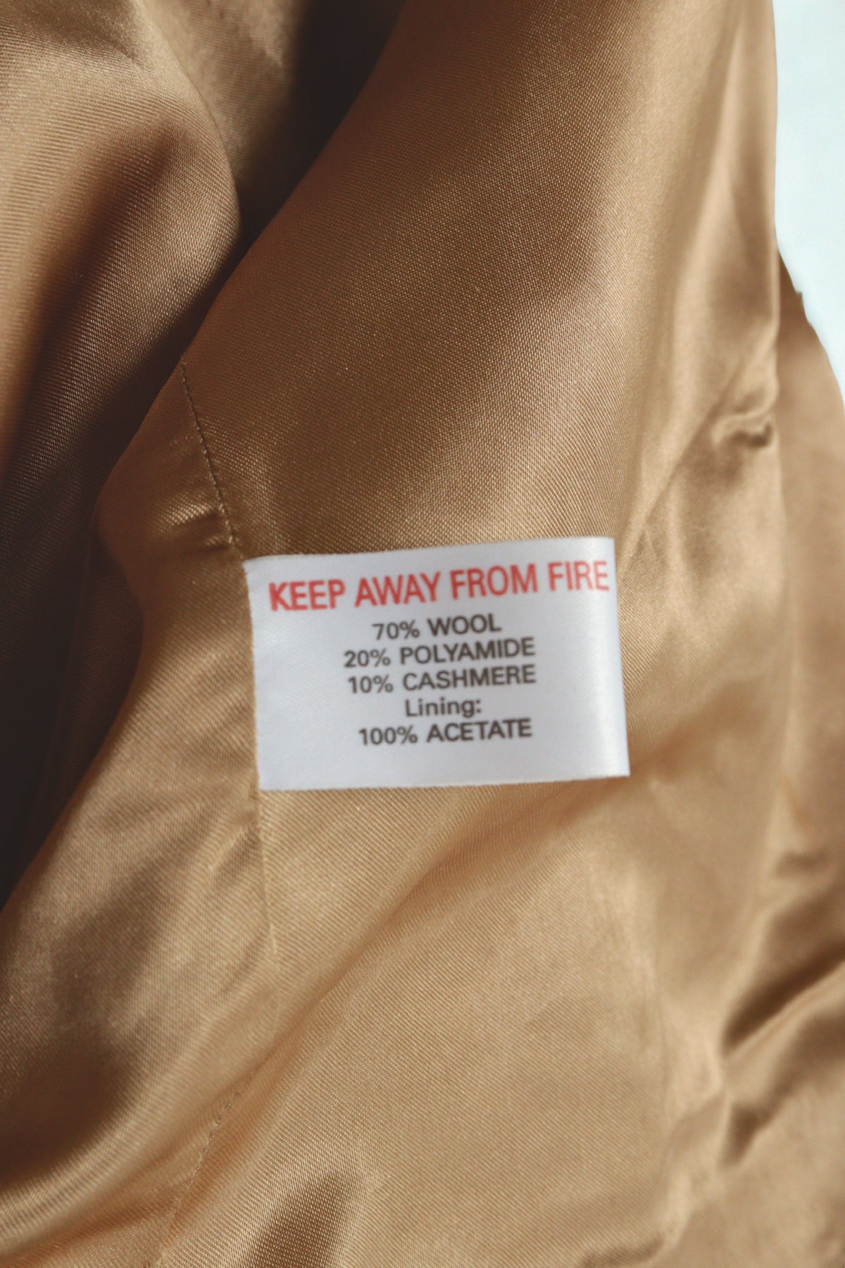 Monsoon camel wool wrap coat