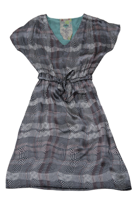 Alice San Diego grey cotton & silk dress Size 10 - KingsRoad1990