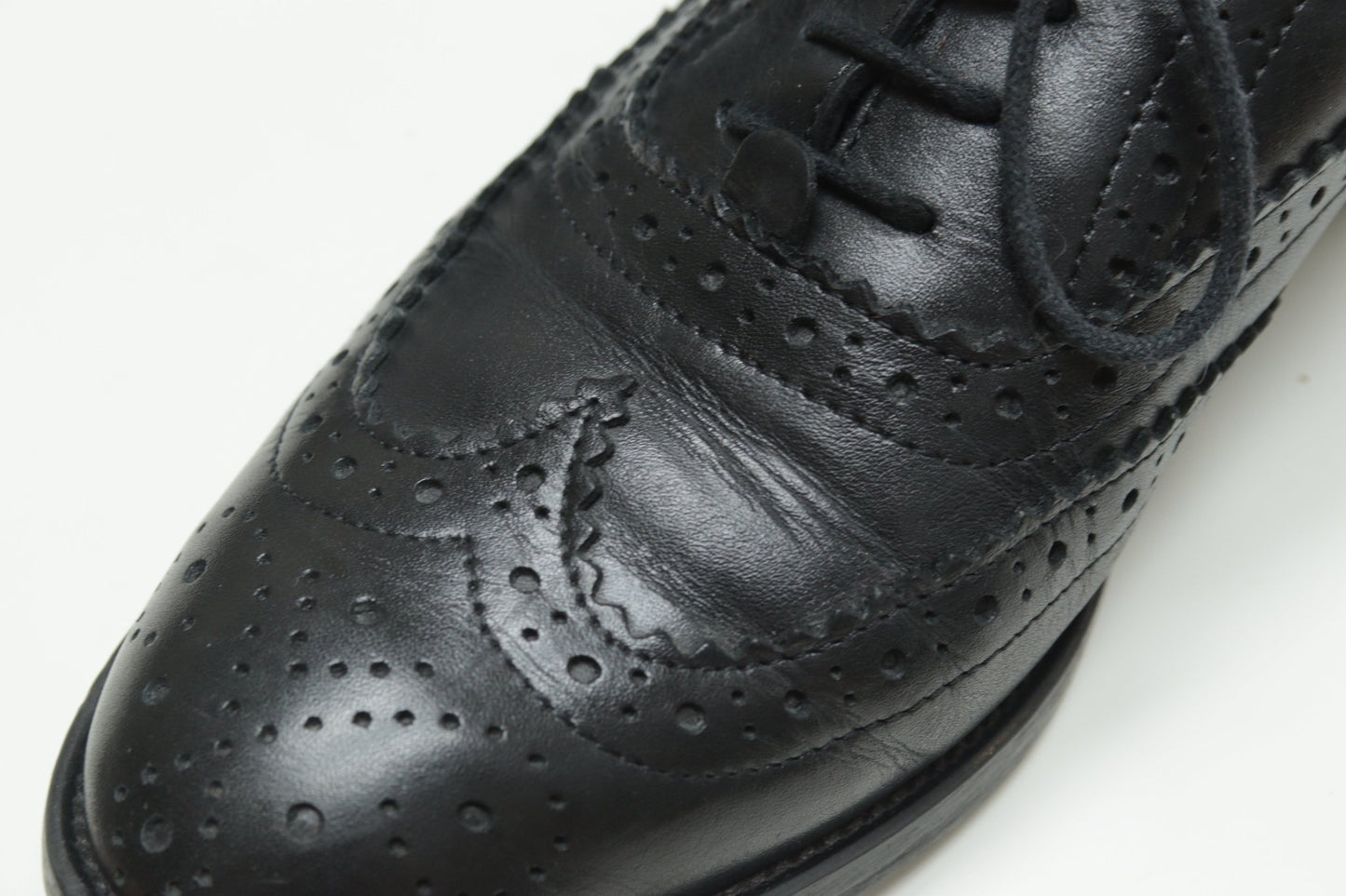 Pied à Terre black leather brogues Size 6 - KingsRoad1990