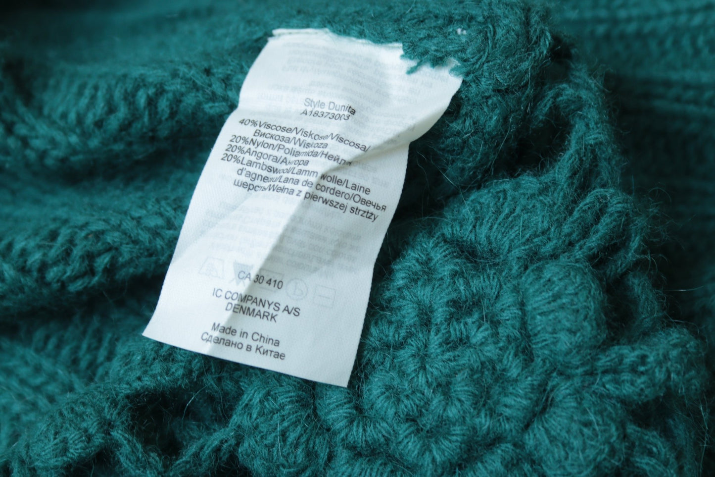 Jackpot dark teal wool blend poncho One Size - KingsRoad1990