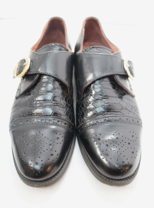 Russell & Bromley black monk strap flats