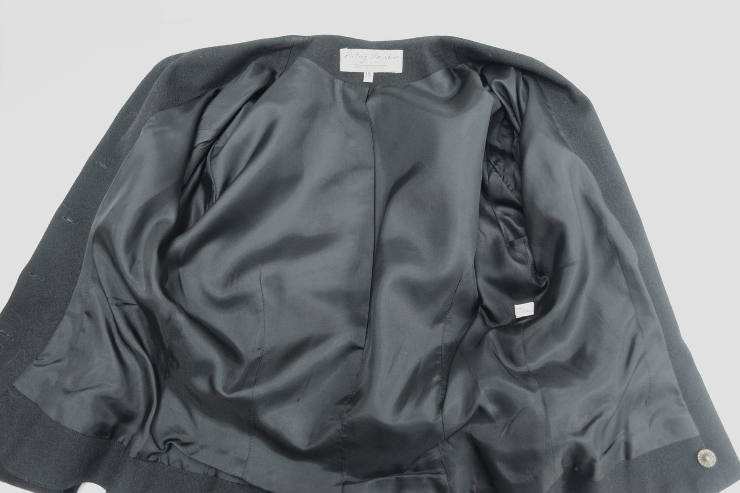 Patsy Seddon black viscose jacket Size 10 - KingsRoad1990