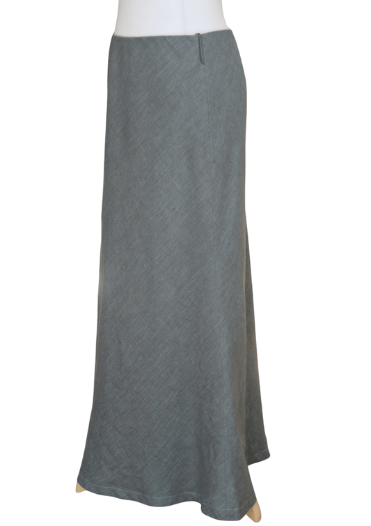 Laura Ashley pale blue long linen skirt Size 12 - KingsRoad1990