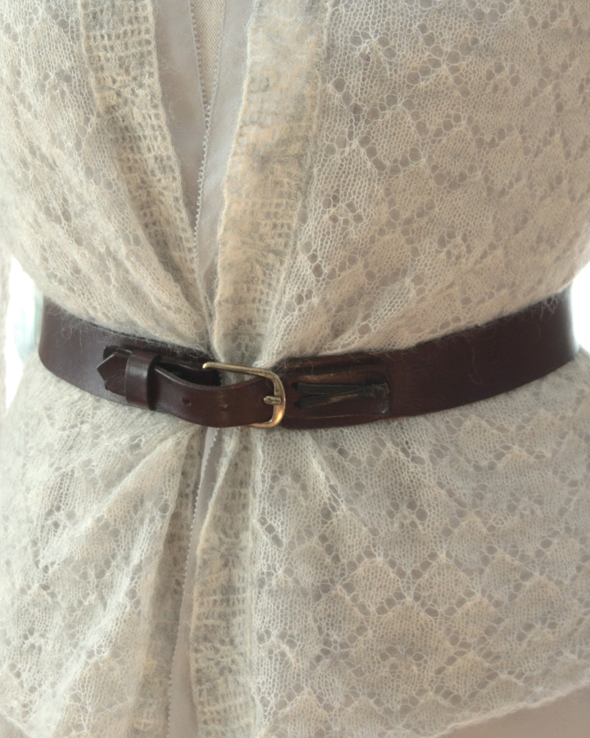 Ghost brown leather belt