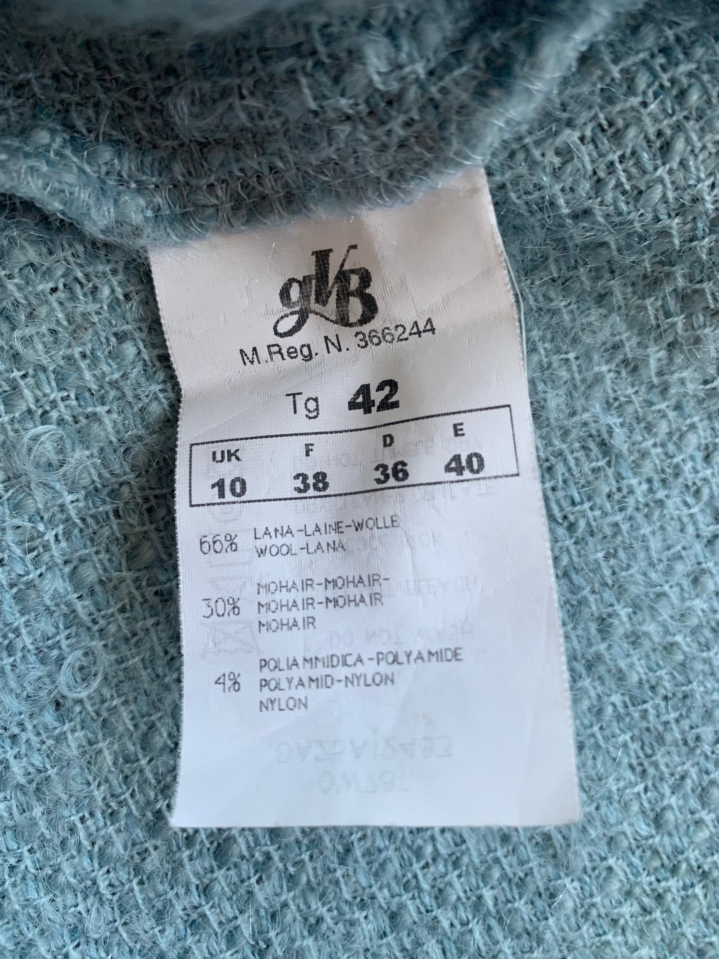 Caractère duck egg blue boxy wool jacket Size 10 - KingsRoad1990