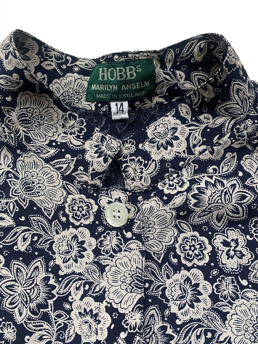 Marilyn Anselm navy viscose tunic Size 12 - KingsRoad1990
