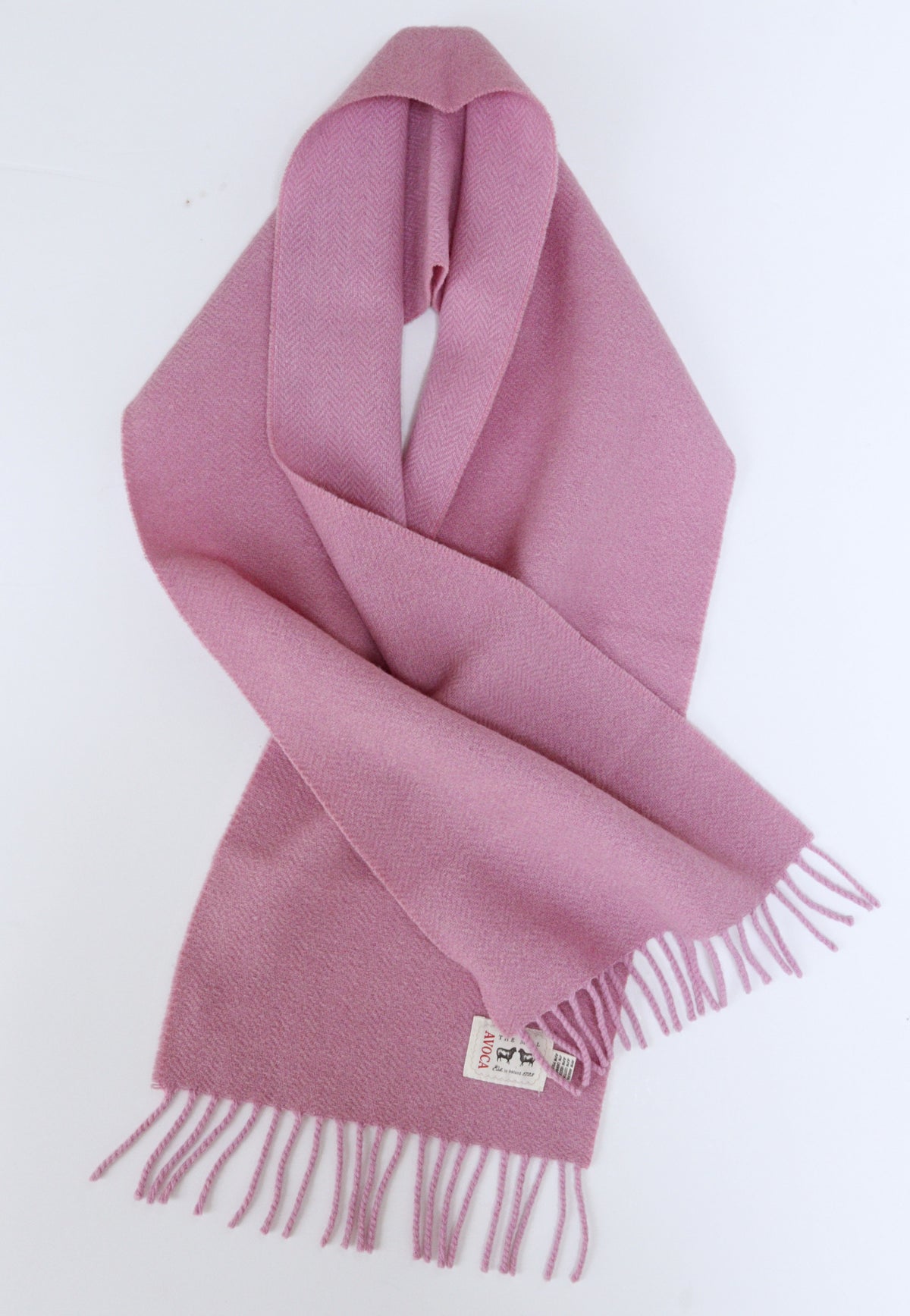 Avoca dusky pink wool scarf