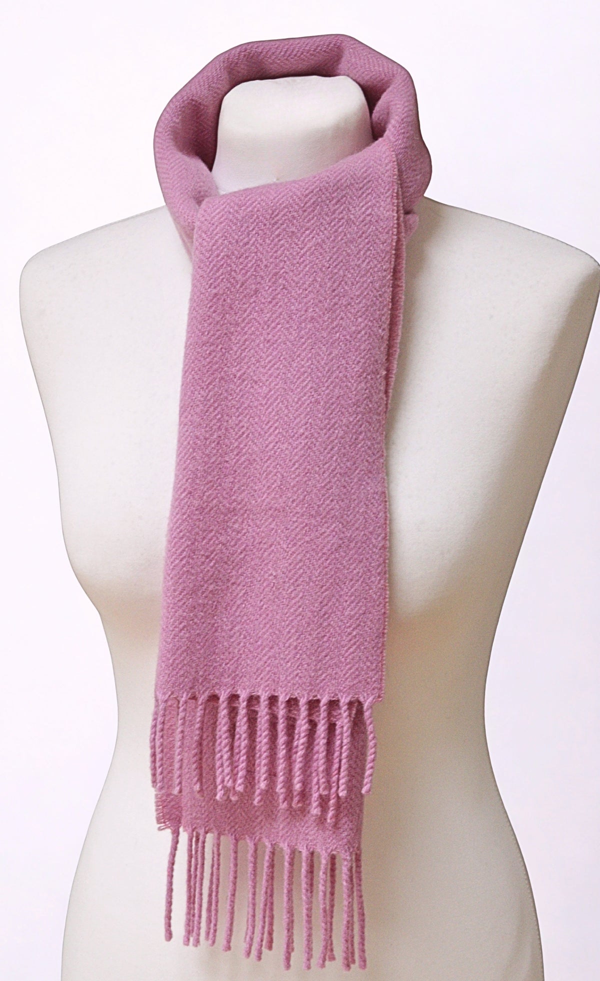 Avoca dusky pink wool scarf