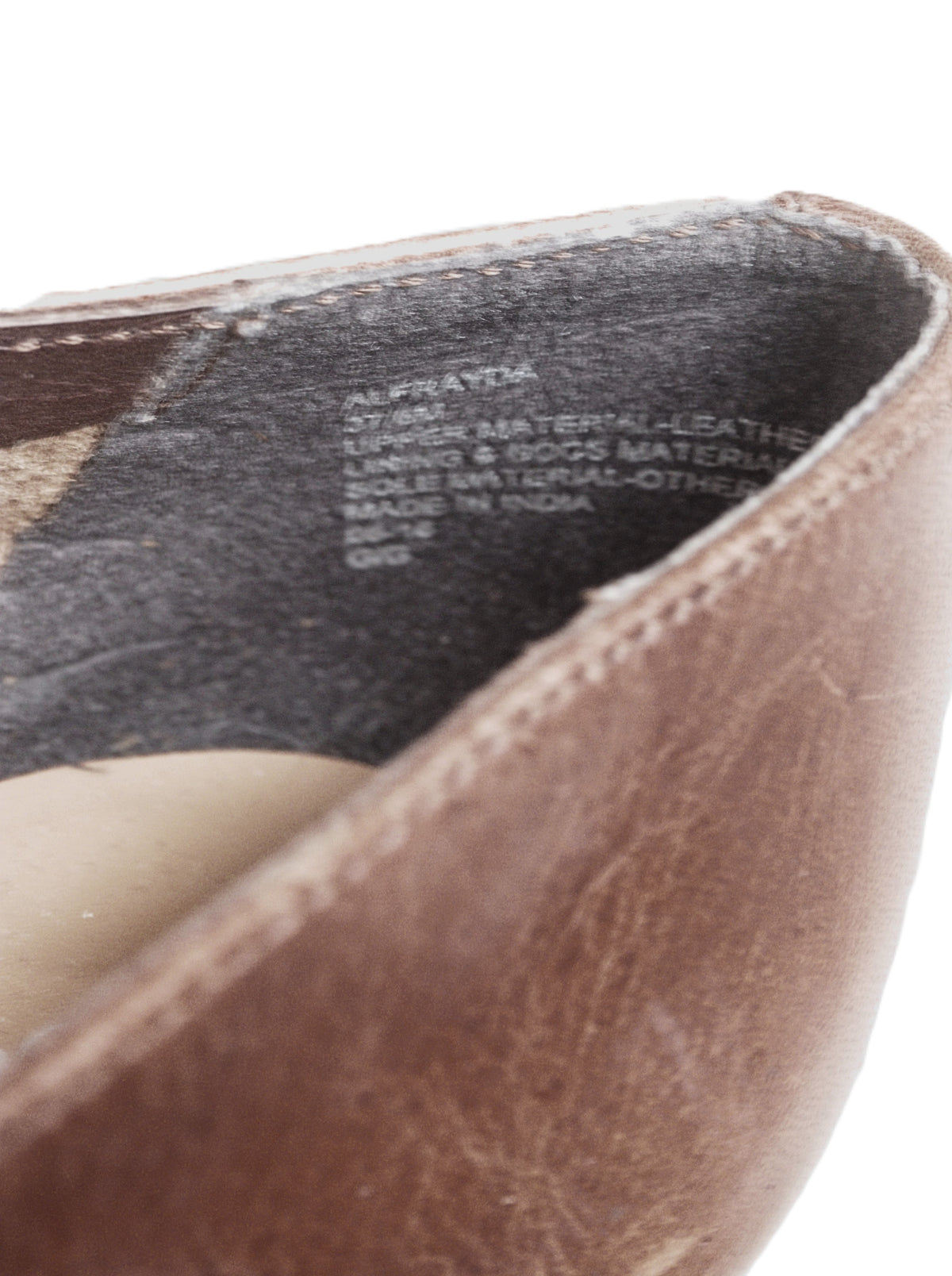 Linea tan leather block heel loafers Size 4