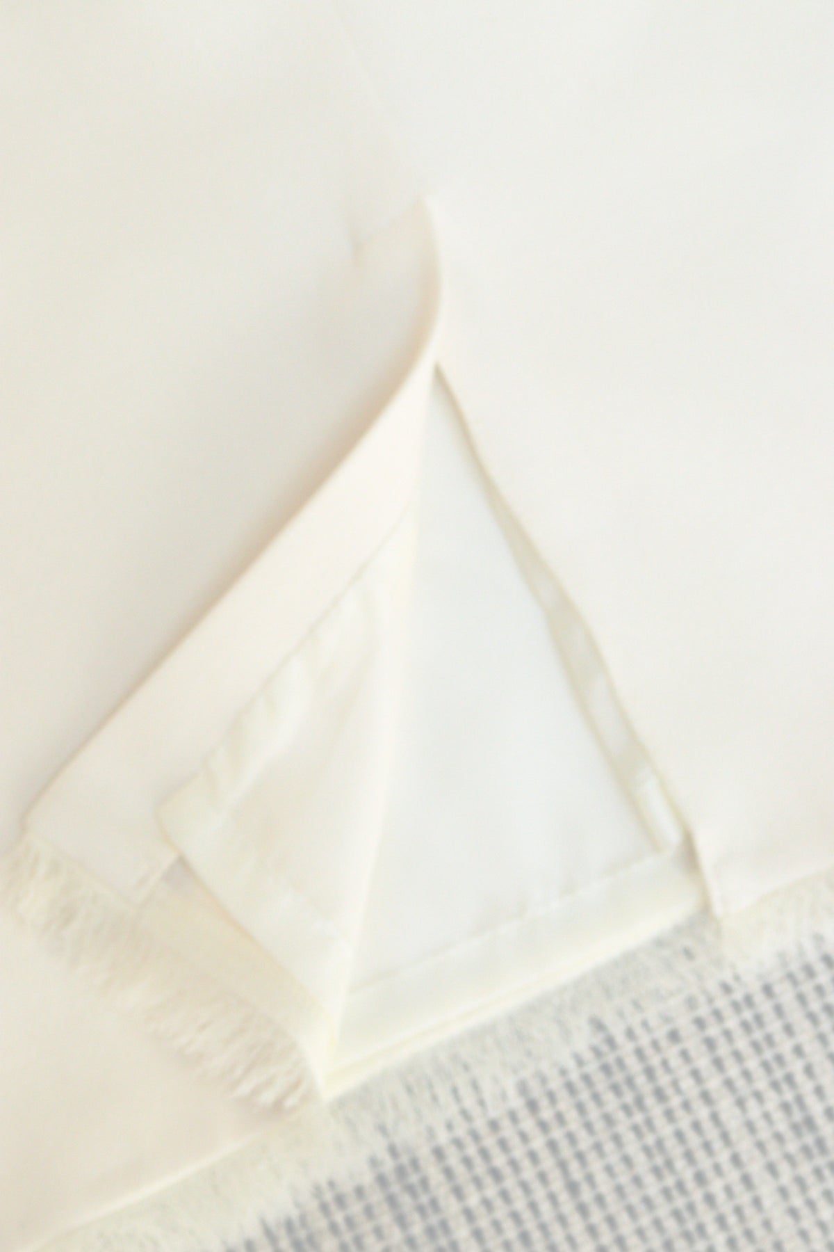 Naf Naf cream fringed hem skirt