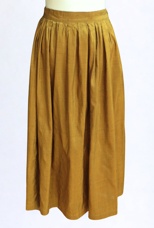 Next Collection gold silk dupion skirt Size 10 - KingsRoad1990