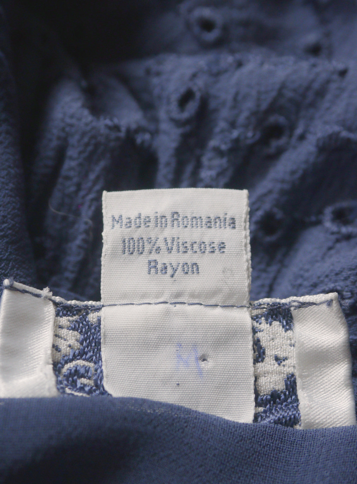 Ghost French navy viscose dress Size 8
