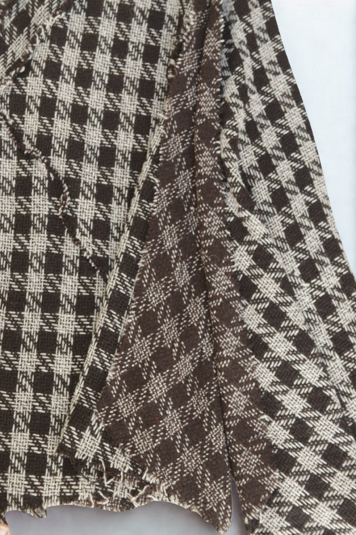 Almost Famous brown checked wool blend skirt Size 16