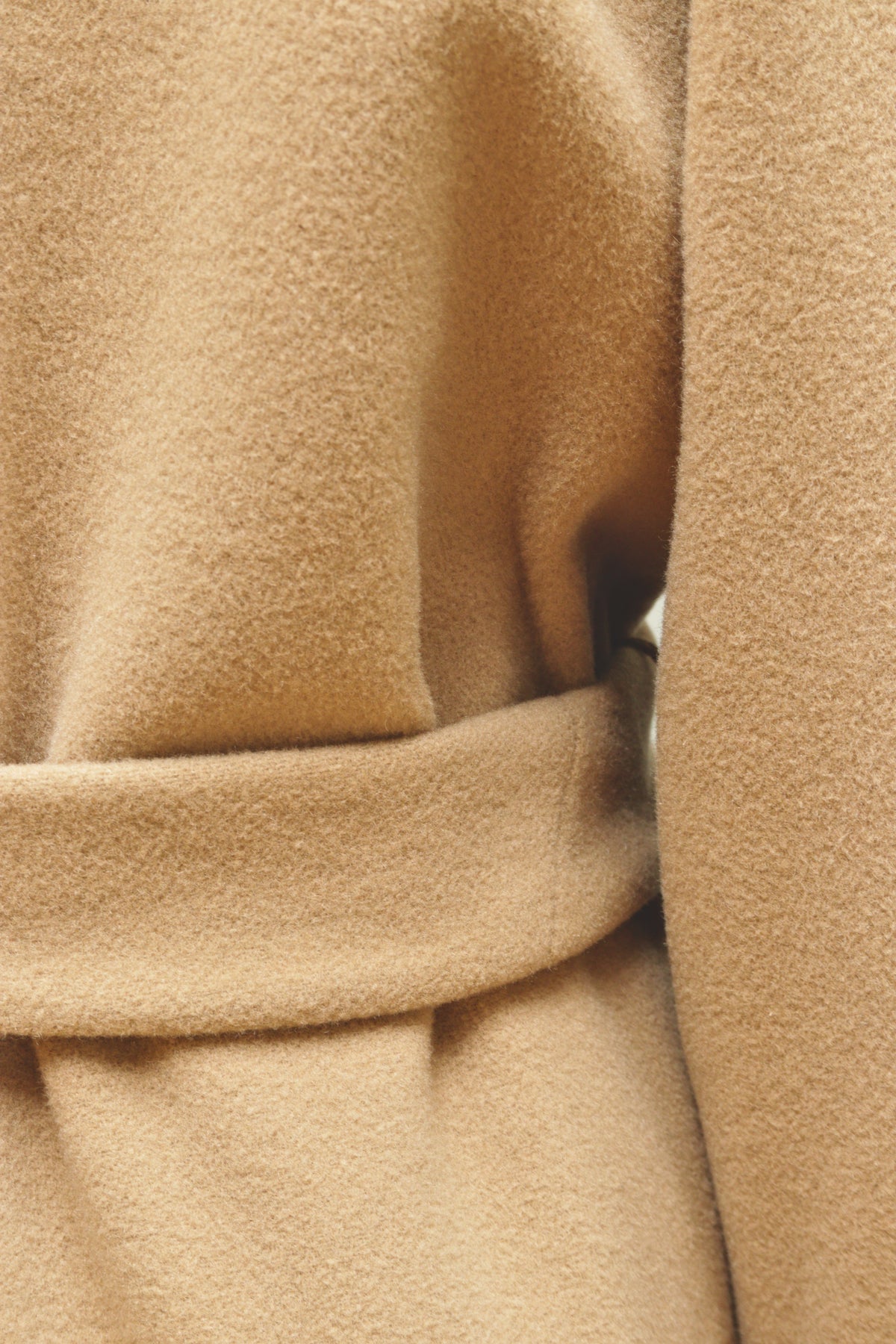 Monsoon camel wool wrap coat