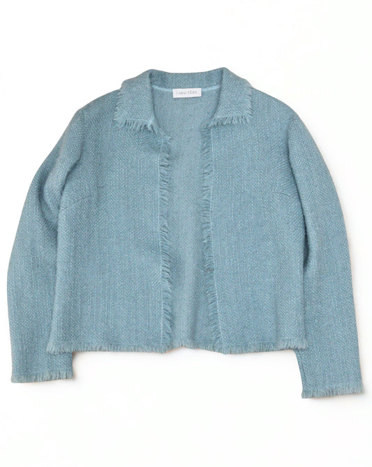 Caractère duck egg blue boxy wool jacket Size 10