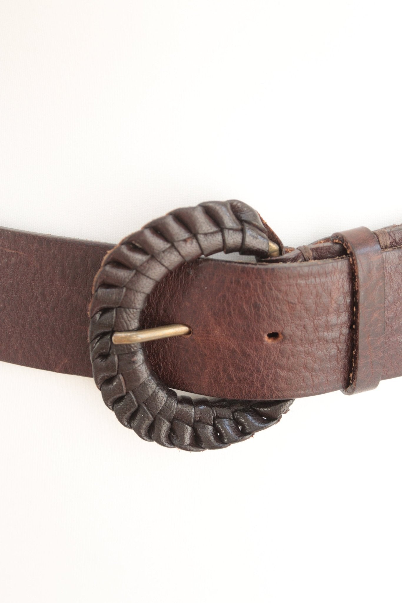 Hobbs chocolate brown Italian leather belt Size L - KingsRoad1990