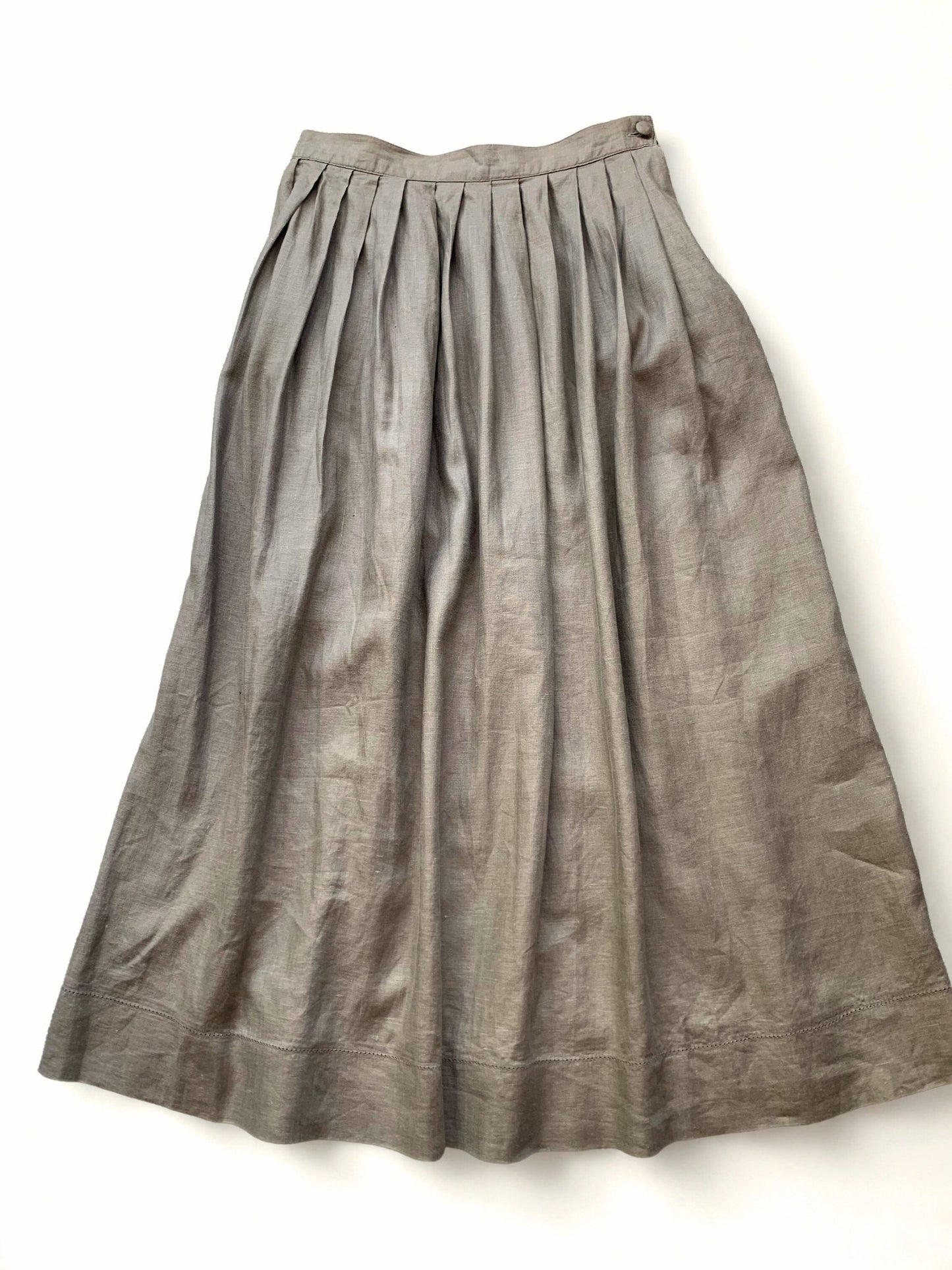 Monsoon mid - brown linen long skirt Size 8 - KingsRoad1990