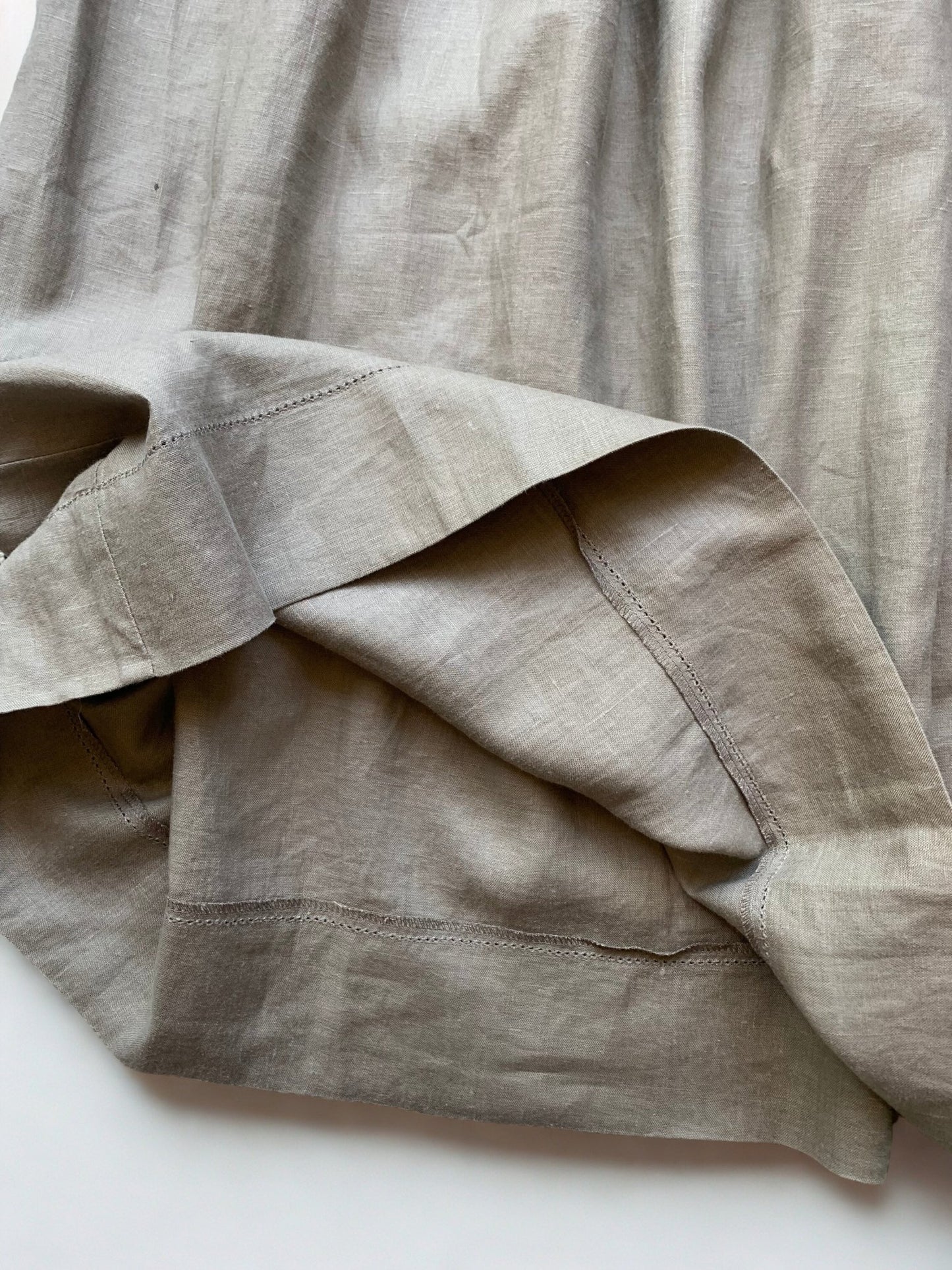 Monsoon mid - brown linen long skirt Size 8 - KingsRoad1990