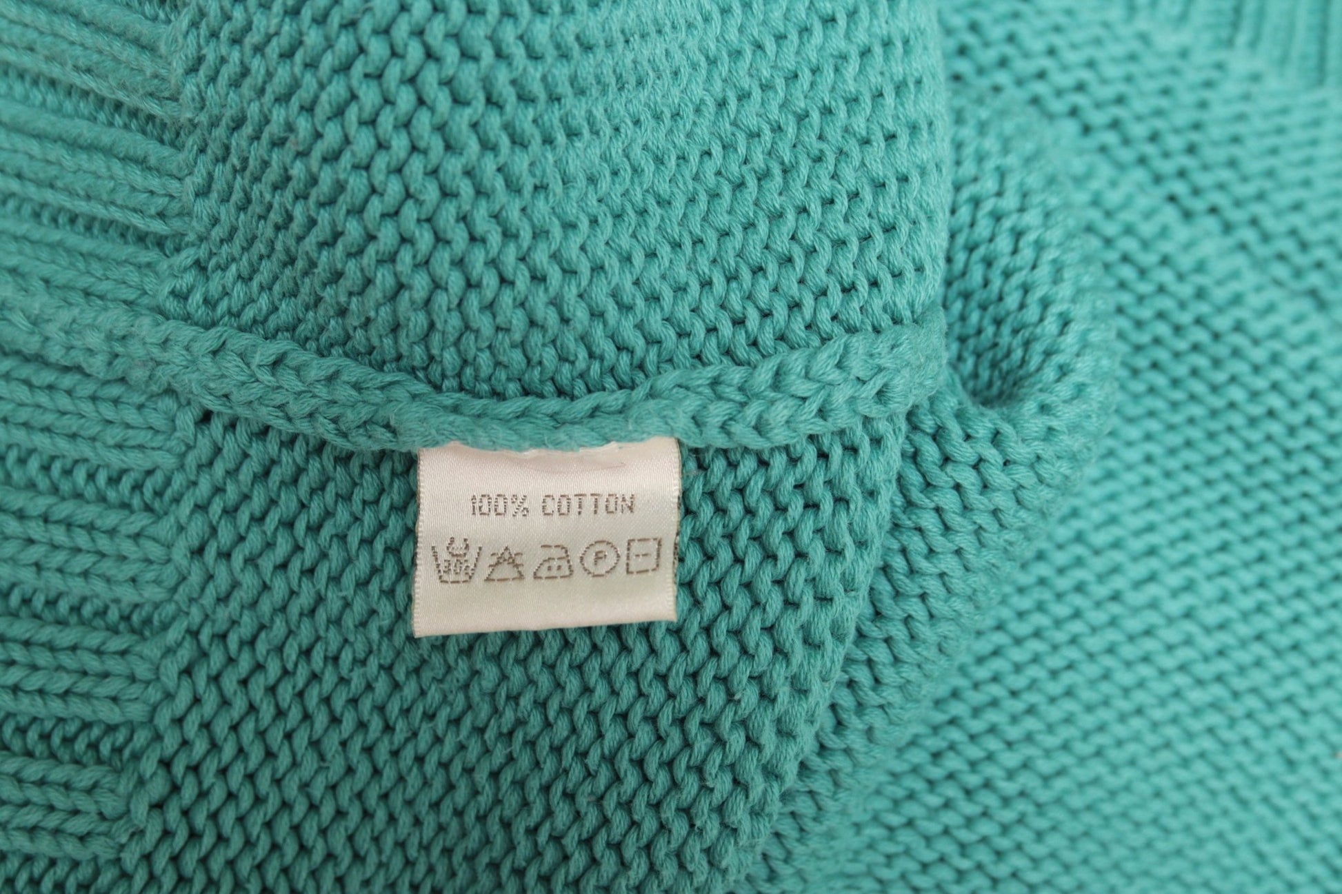 Patsy Seddon turquoise cotton jumper Size 14 - KingsRoad1990