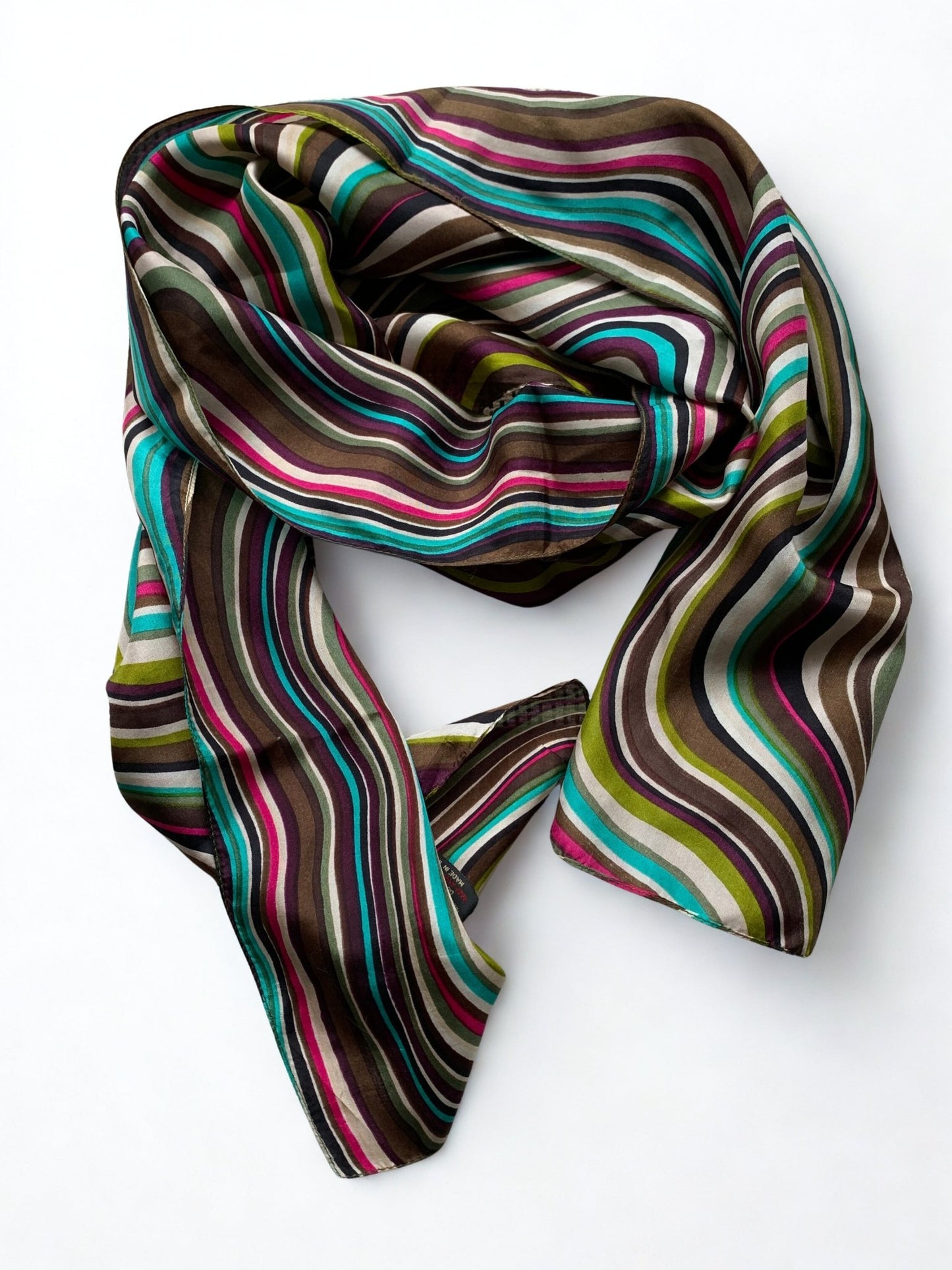 Accessorize wavy stripes silk scarf - KingsRoad1990