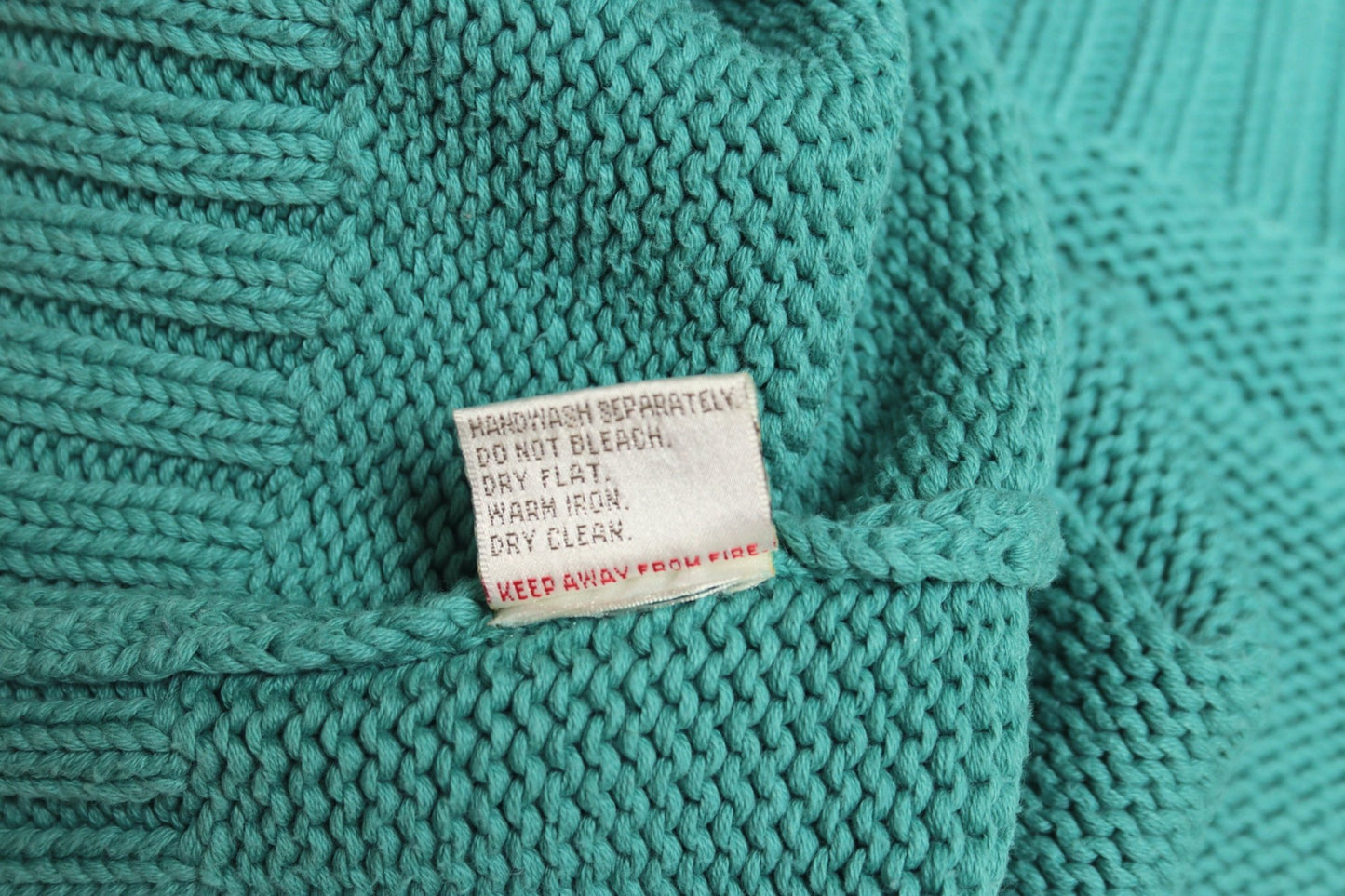 Patsy Seddon turquoise cotton jumper Size 14 - KingsRoad1990
