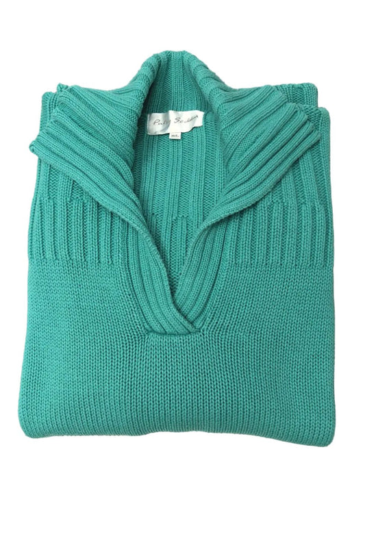 Patsy Seddon turquoise cotton jumper Size 14 - KingsRoad1990