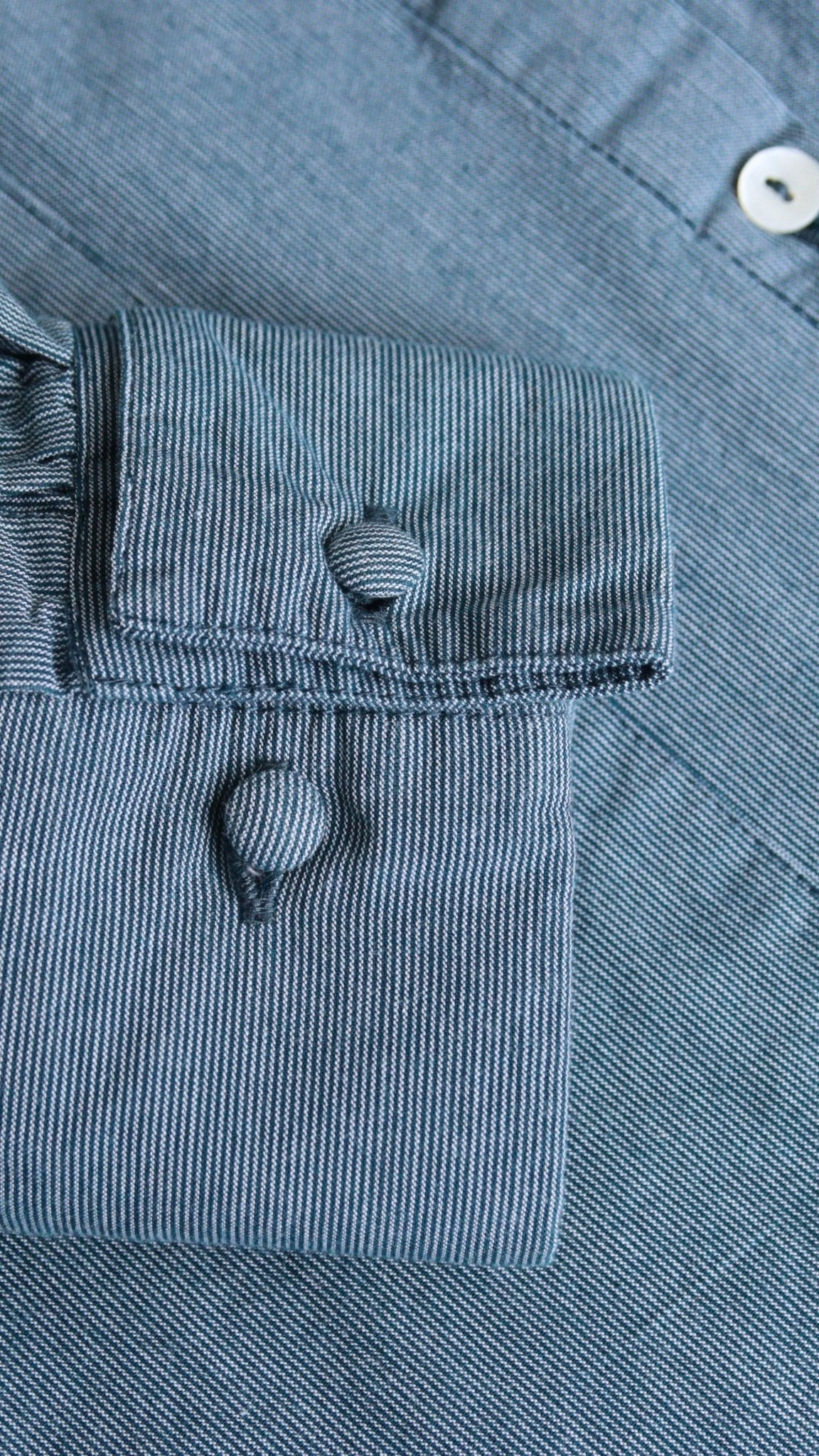 French Connection blue micro - stripe shirt dress Size 12 - 14 - KingsRoad1990