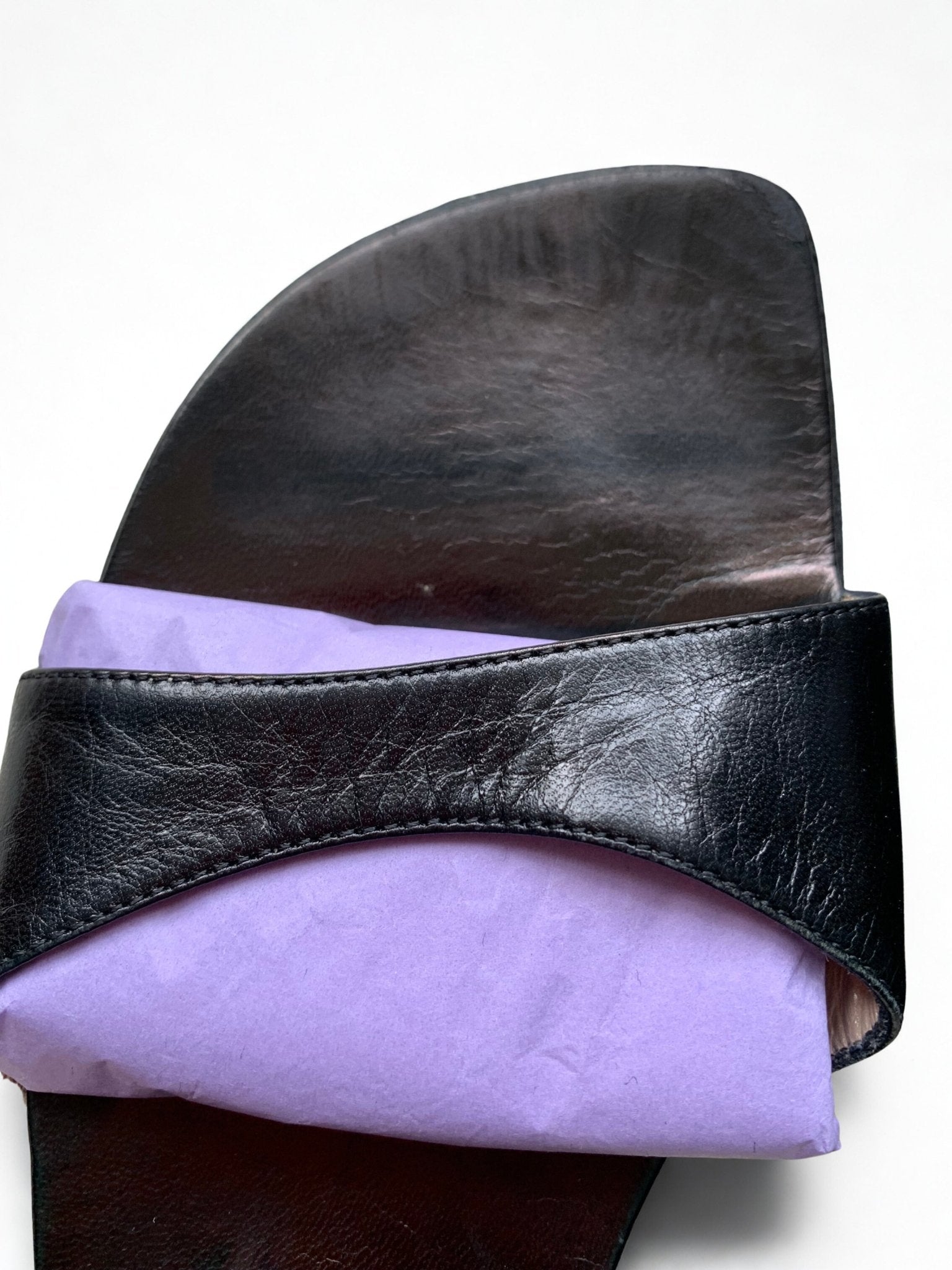 Pied à Terre black flat sandals Size 5 - KingsRoad1990