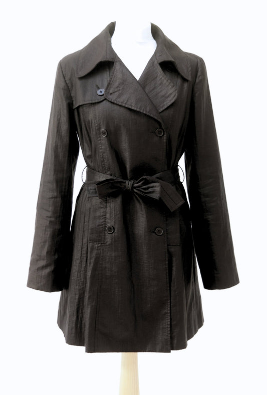 Tara Jarmon black short trench coat Size 10 - 12 - KingsRoad1990