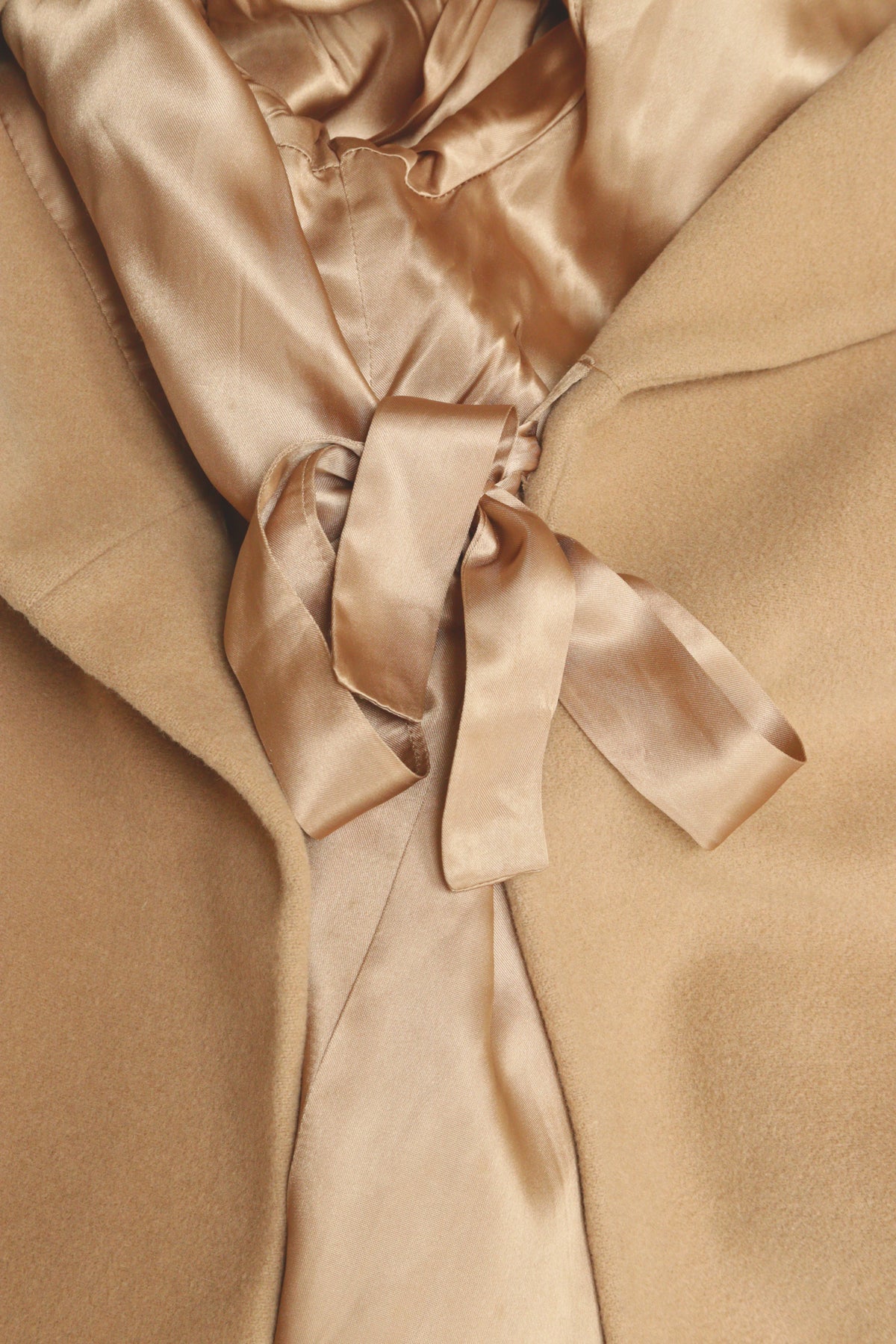Monsoon camel wool wrap coat