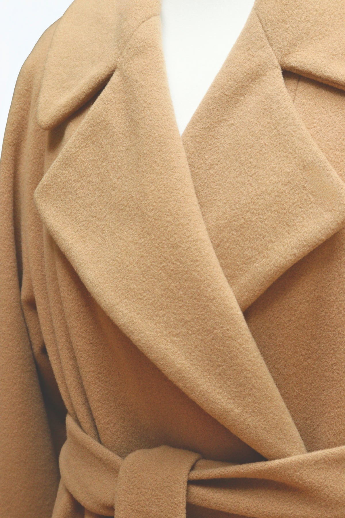 Monsoon camel wool wrap coat
