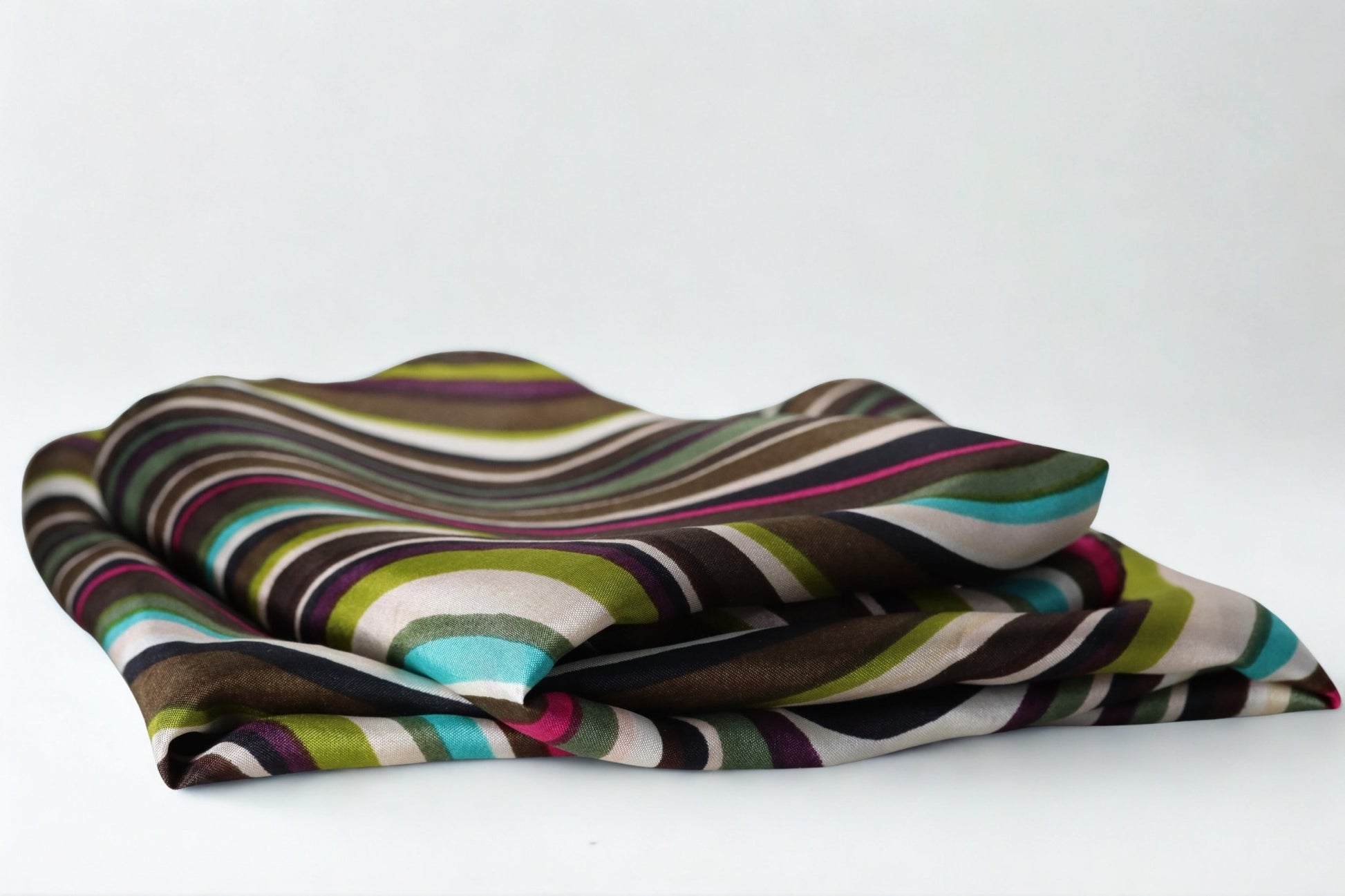 Accessorize wavy stripes silk scarf - KingsRoad1990