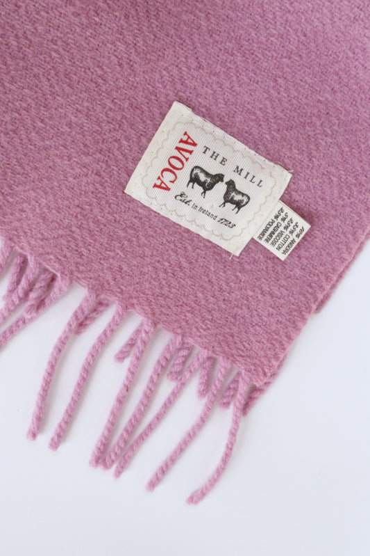 Avoca dusky pink wool scarf
