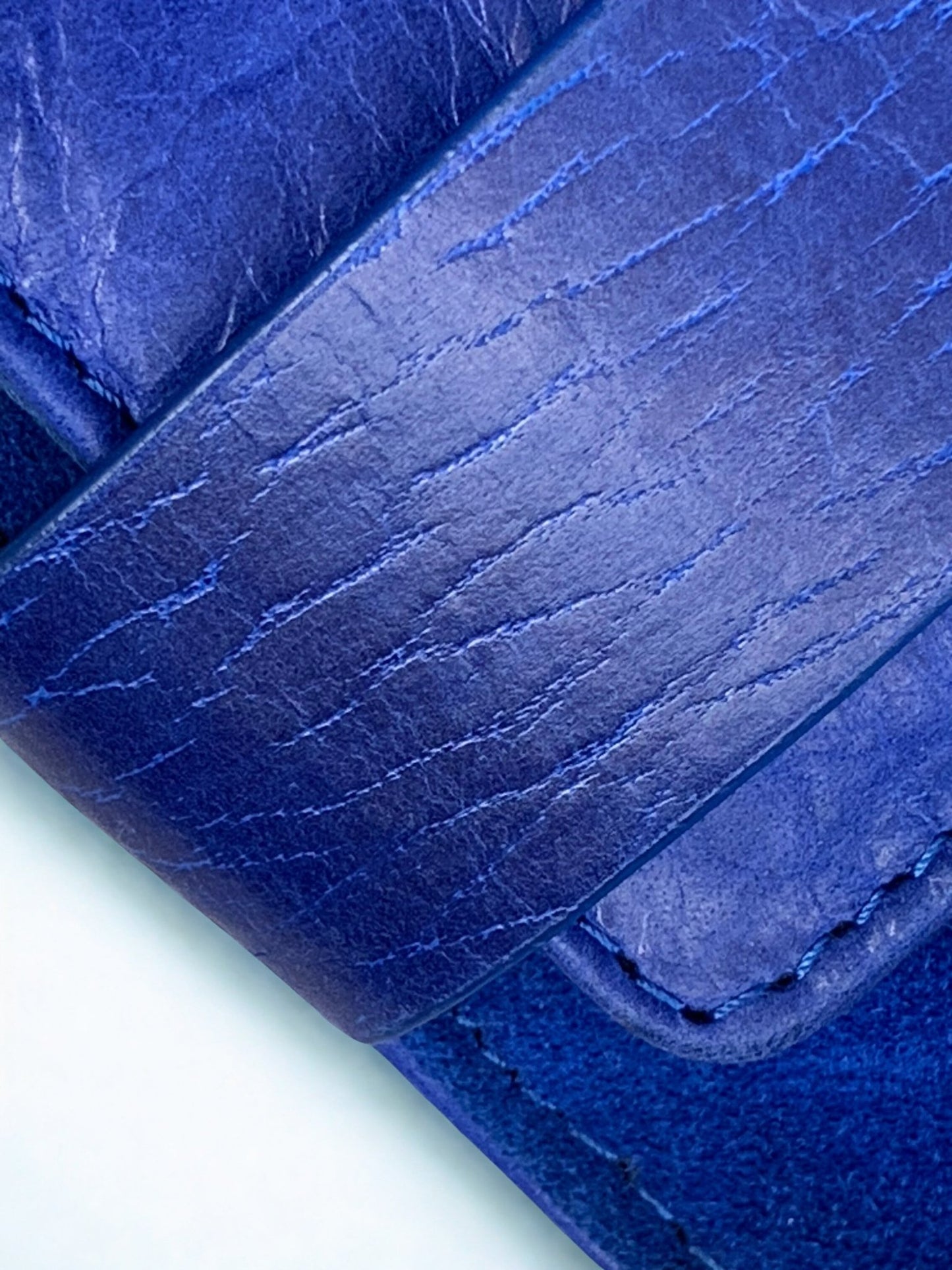 Oasis electric blue suede & leather bag with chain strap - KingsRoad1990