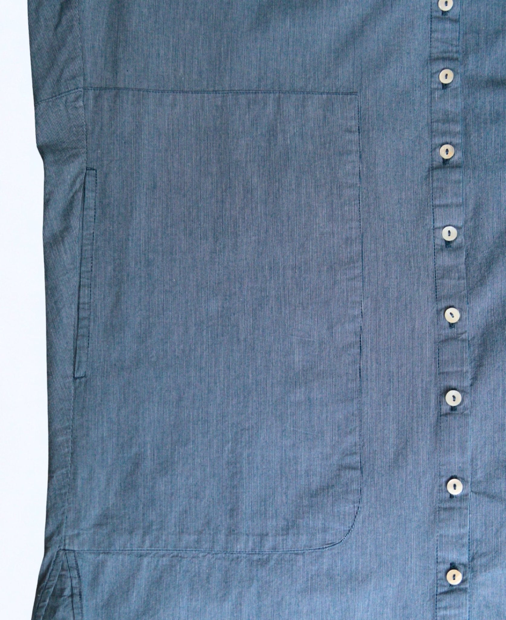 French Connection blue micro - stripe shirt dress Size 12 - 14 - KingsRoad1990
