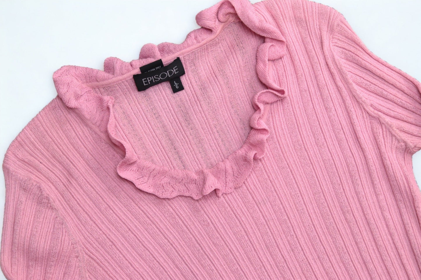 Episode pink ribbed cotton top Size 10 - KingsRoad1990