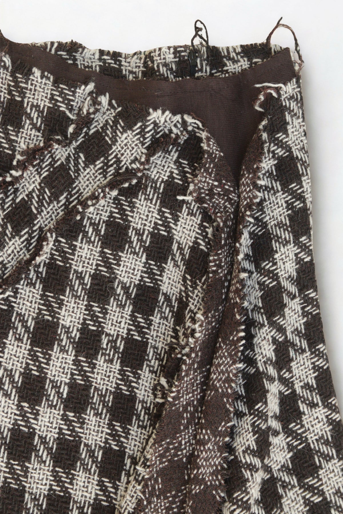 Almost Famous brown checked wool blend skirt Size 16