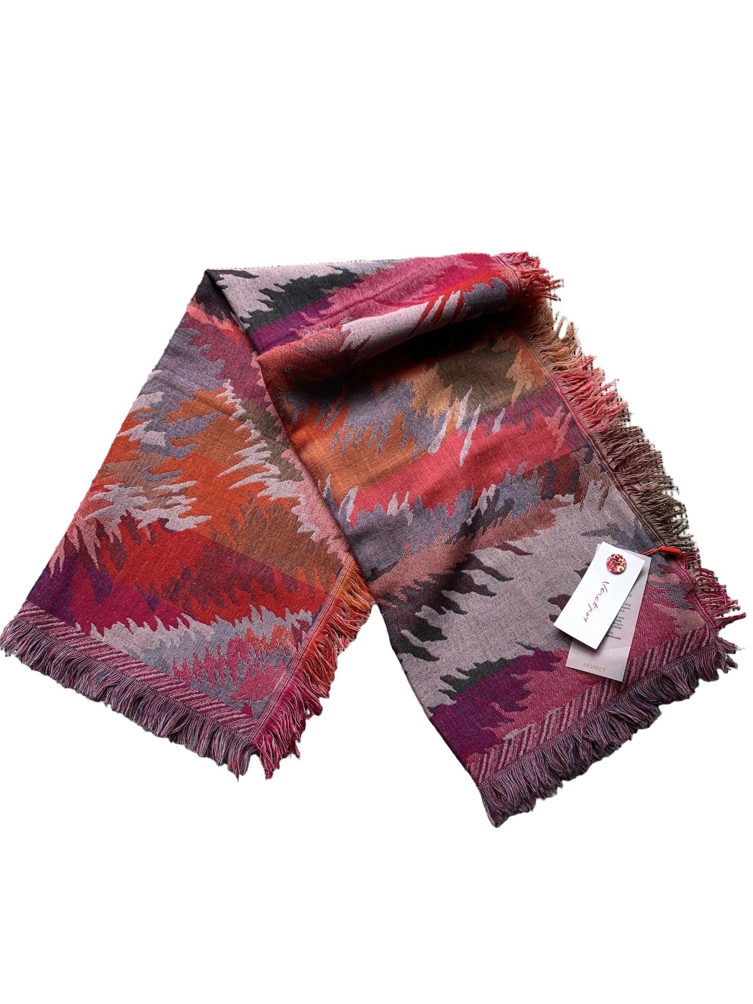 Jackpot by Carli Gry red shades wool scarf new - KingsRoad1990