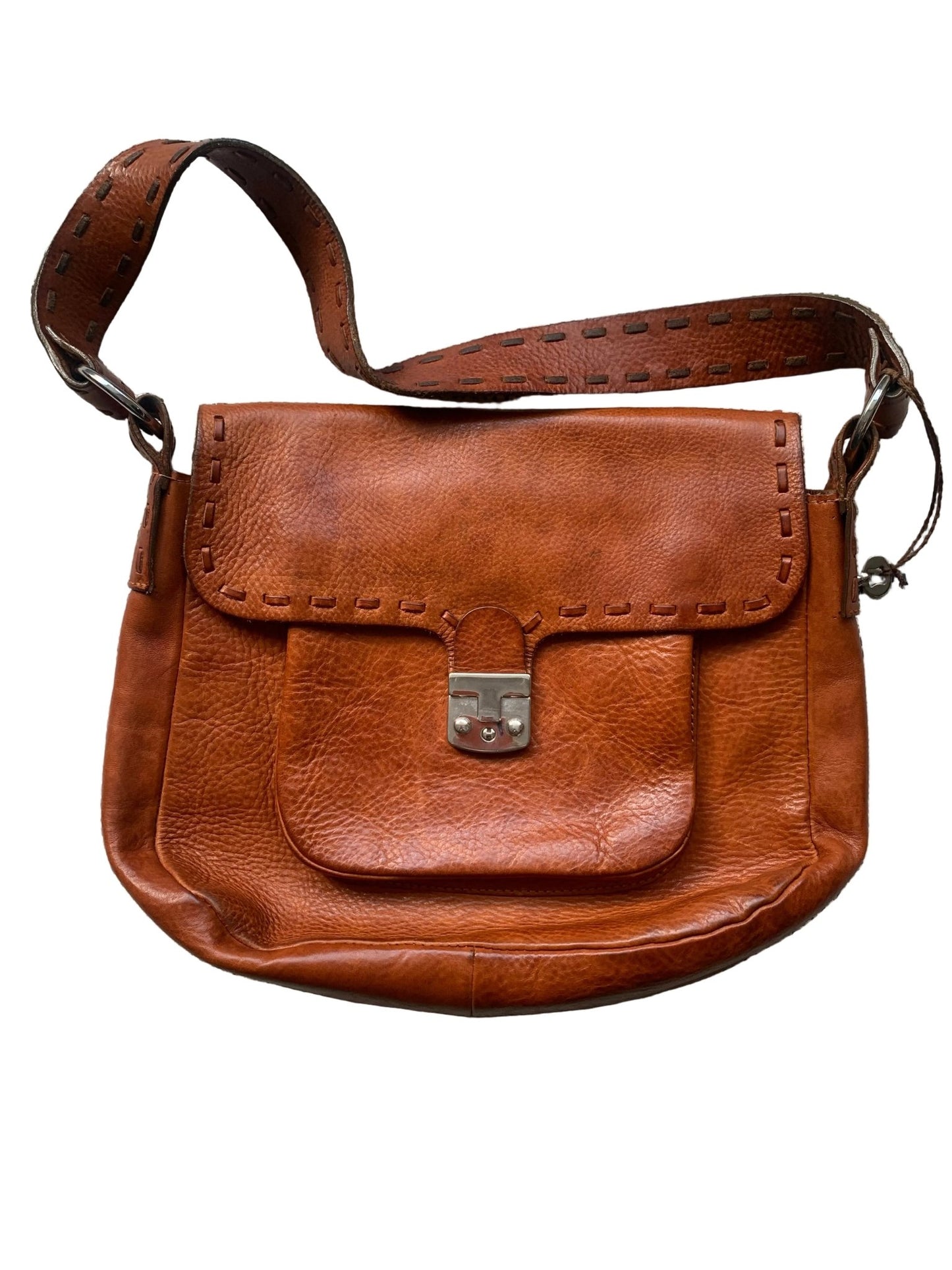 French Connection tan saddle bag - KingsRoad1990