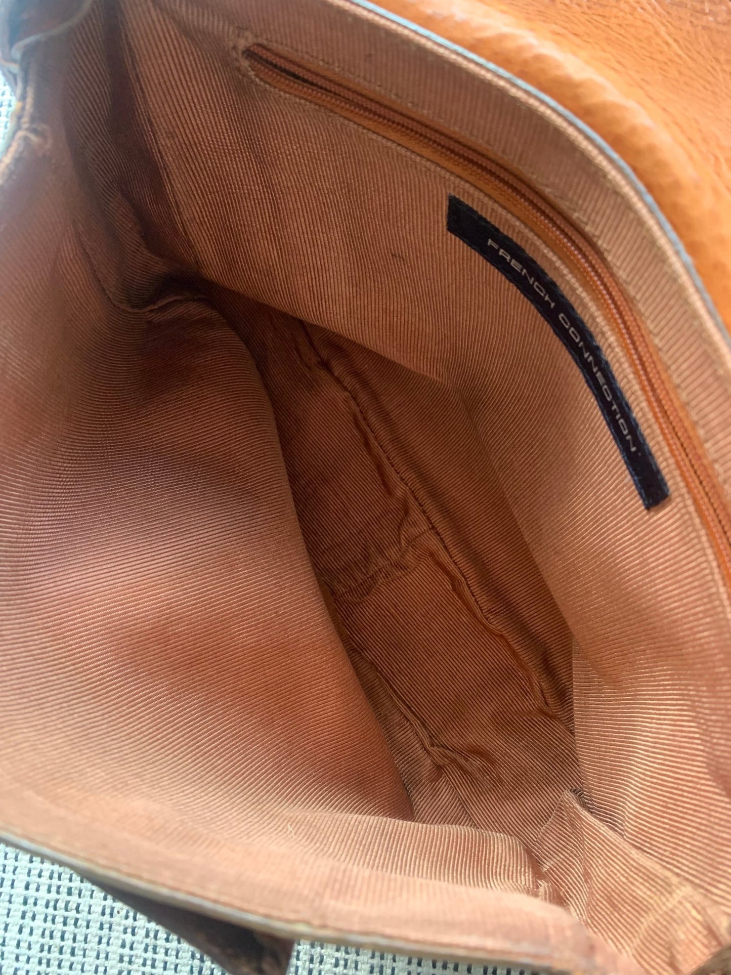 French Connection tan saddle bag - KingsRoad1990