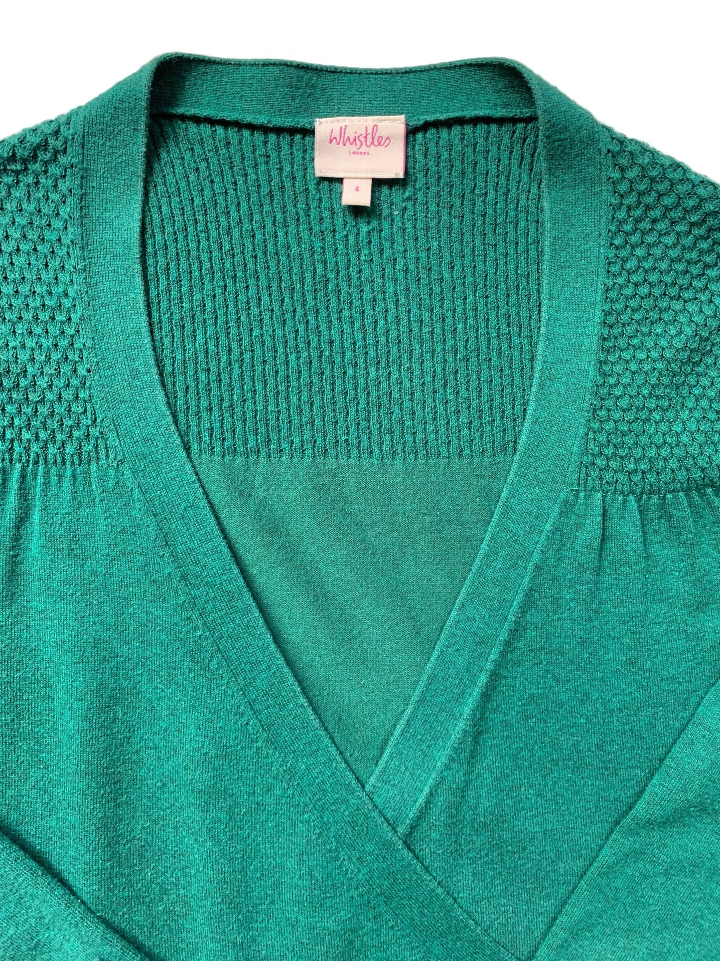 Whistles green cotton blend wrap cardigan UK 12 - KingsRoad1990