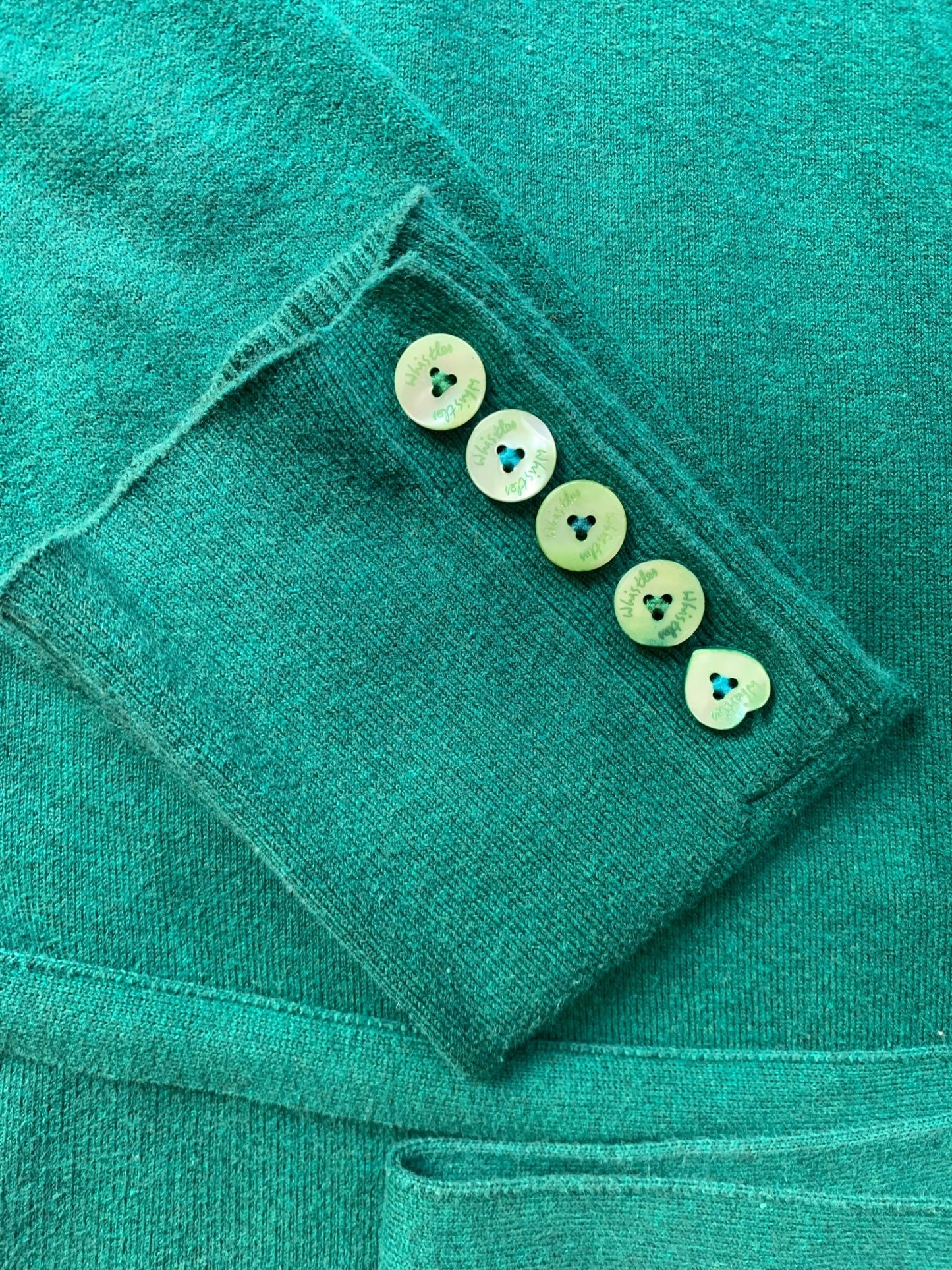 Whistles green cotton blend wrap cardigan UK 12 - KingsRoad1990