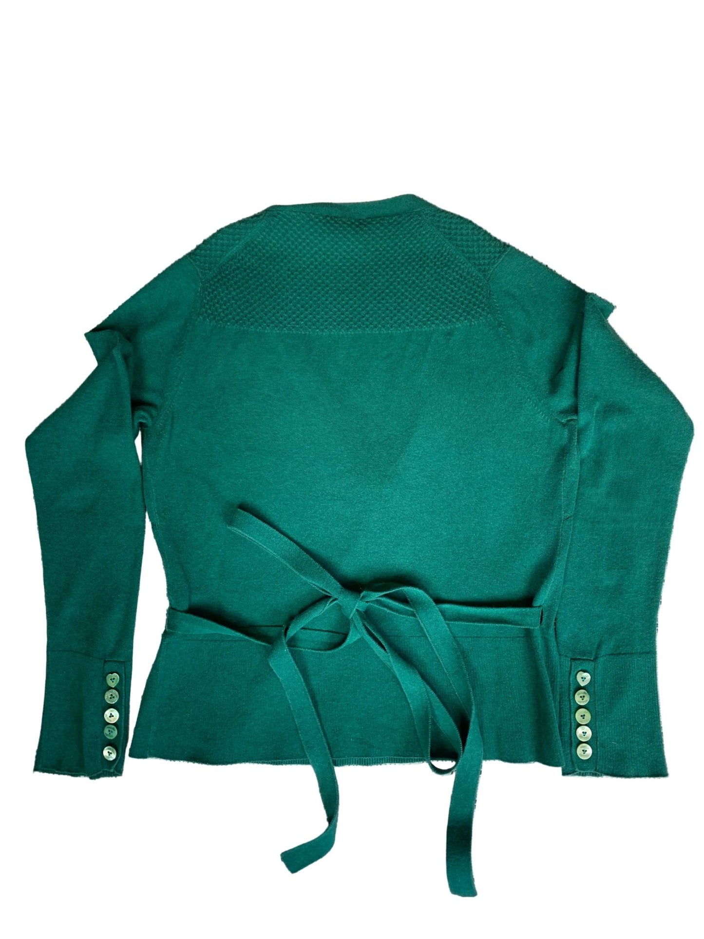 Whistles green cotton blend wrap cardigan UK 12 - KingsRoad1990
