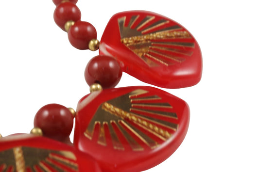 Johnny Loves Rosie red & gold necklace - KingsRoad1990