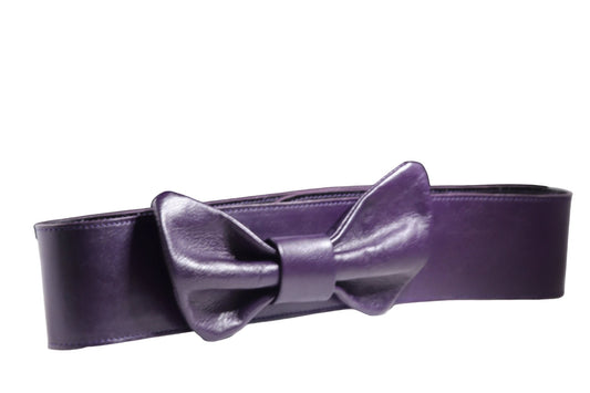 Hobbs purple belt with bow press studs closure Size S - KingsRoad1990