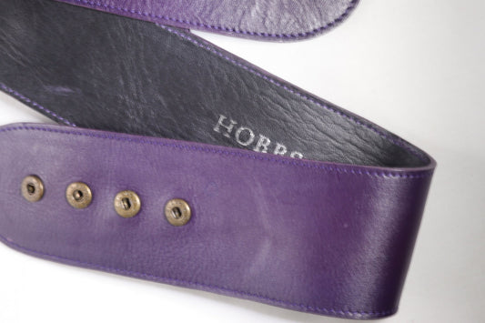 Hobbs purple belt with bow press studs closure Size S - KingsRoad1990