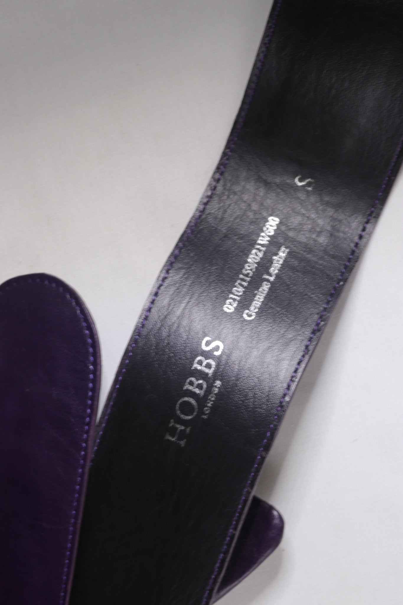 Hobbs purple belt with bow press studs closure Size S - KingsRoad1990
