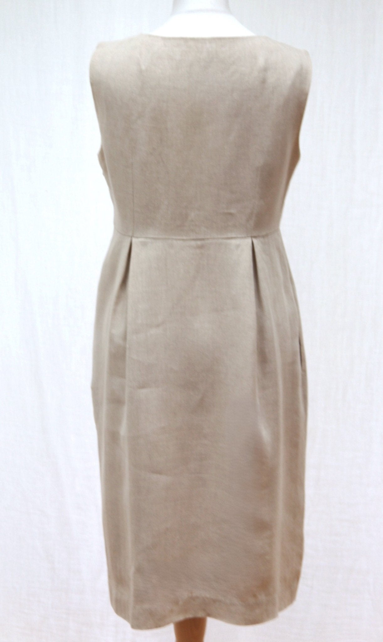 Jigsaw stone linen lined sleeveless dress Size 10 - KingsRoad1990