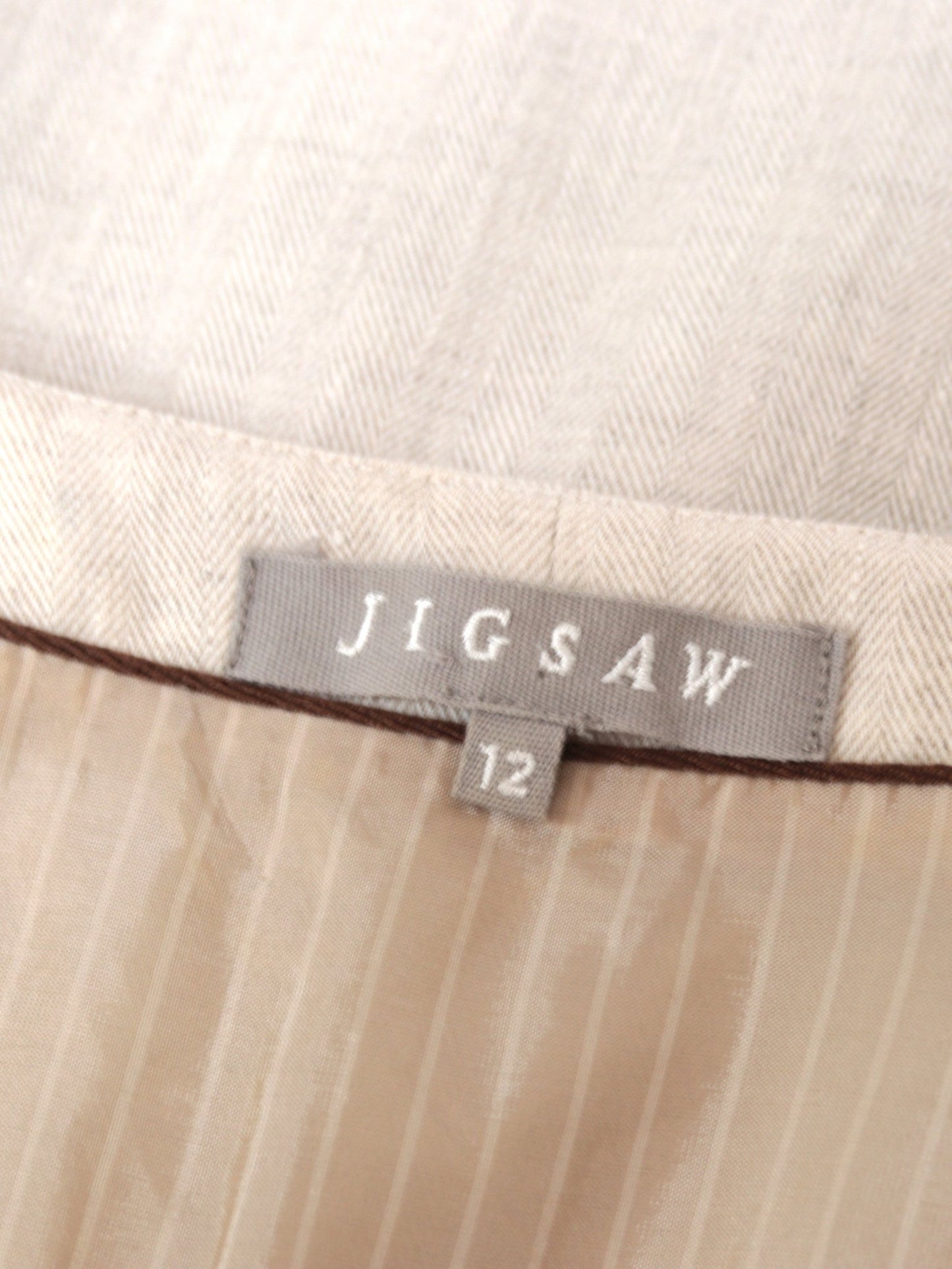 Jigsaw stone linen lined sleeveless dress Size 10 - KingsRoad1990